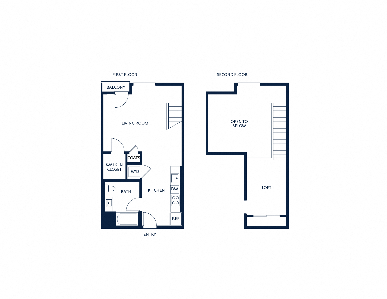 Floor plan for studio, 1 bath, 770 sqft