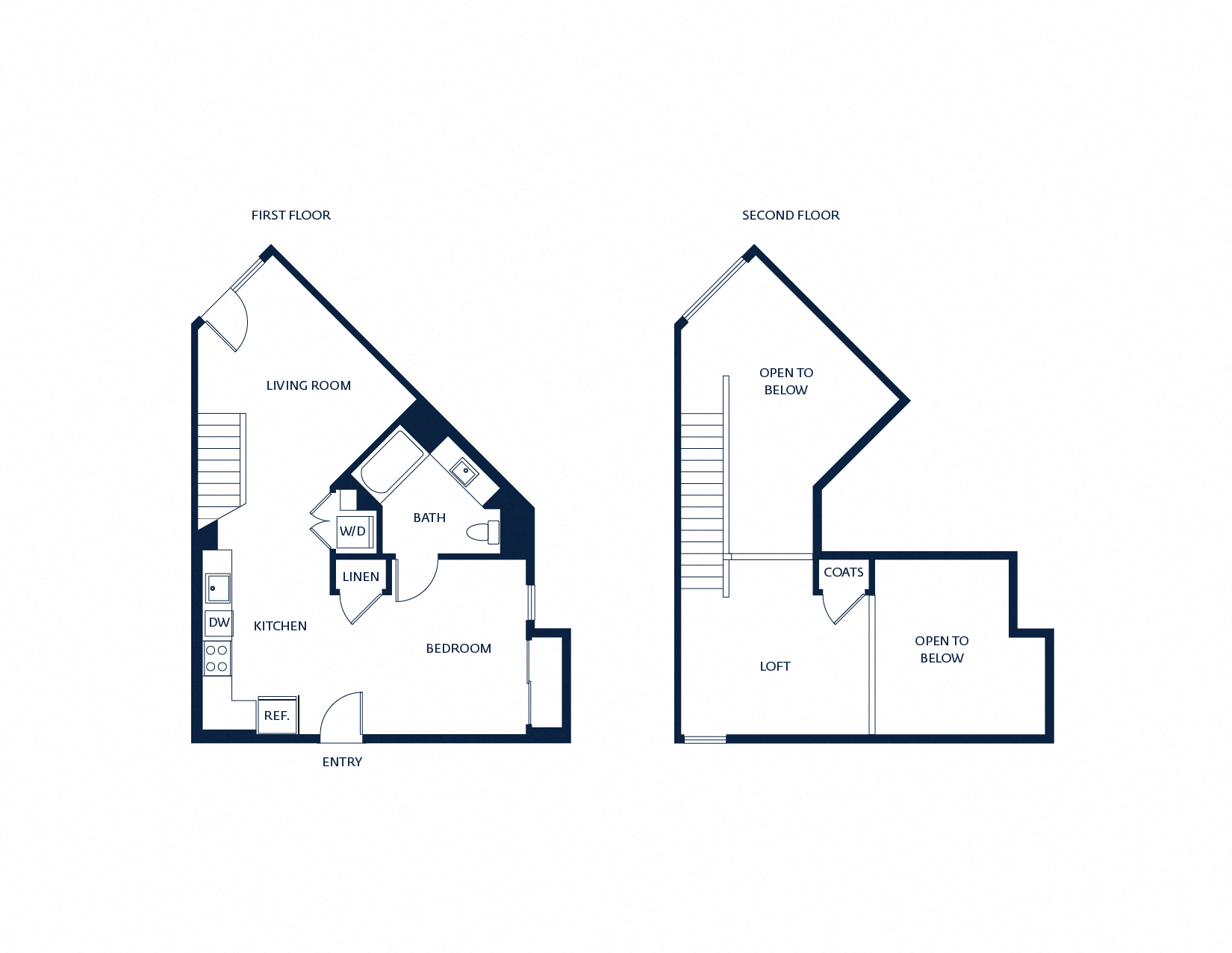 Floor plan for studio, 1 bath, 901 sqft