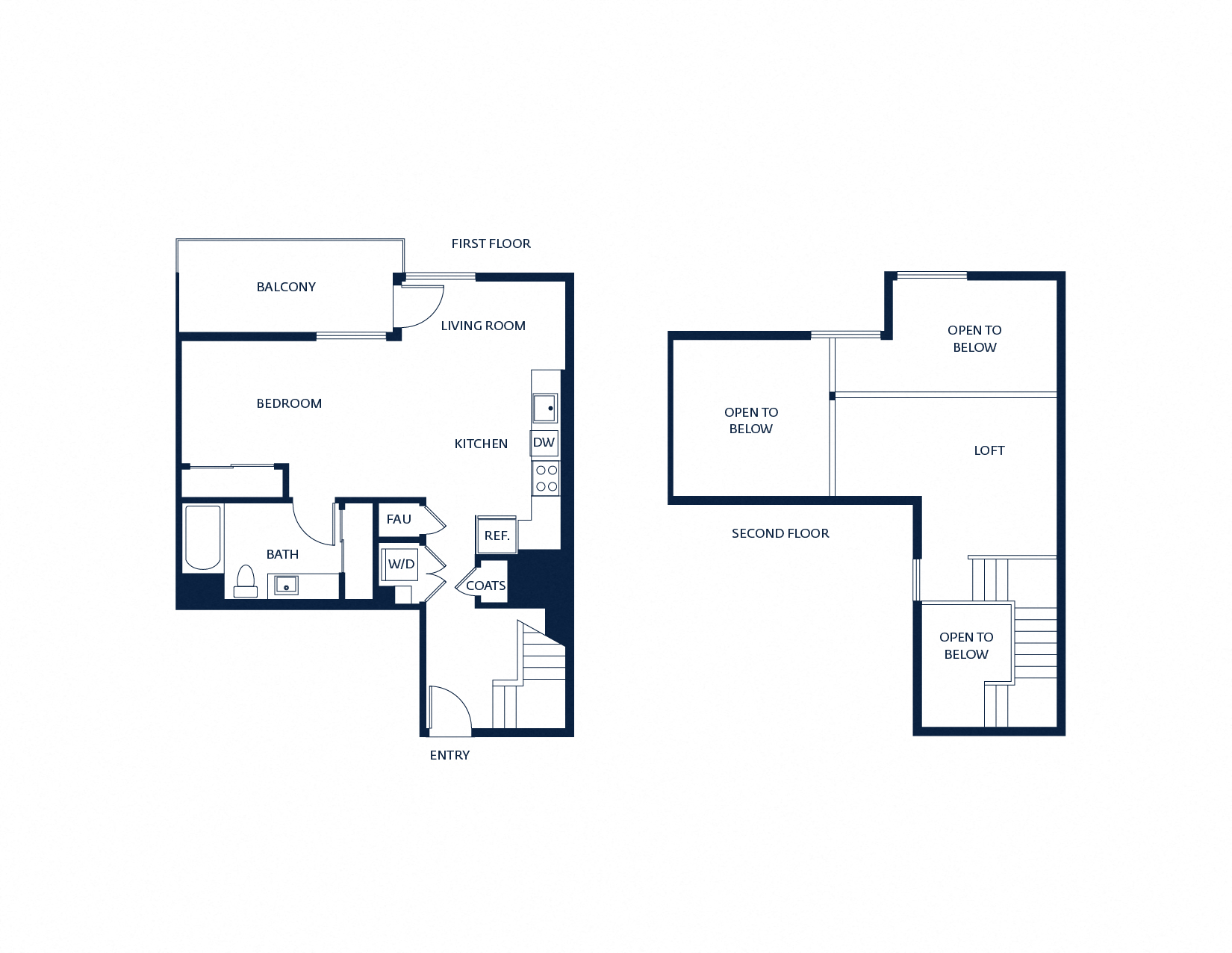 Floor plan for studio, 1 bath, 912 sqft