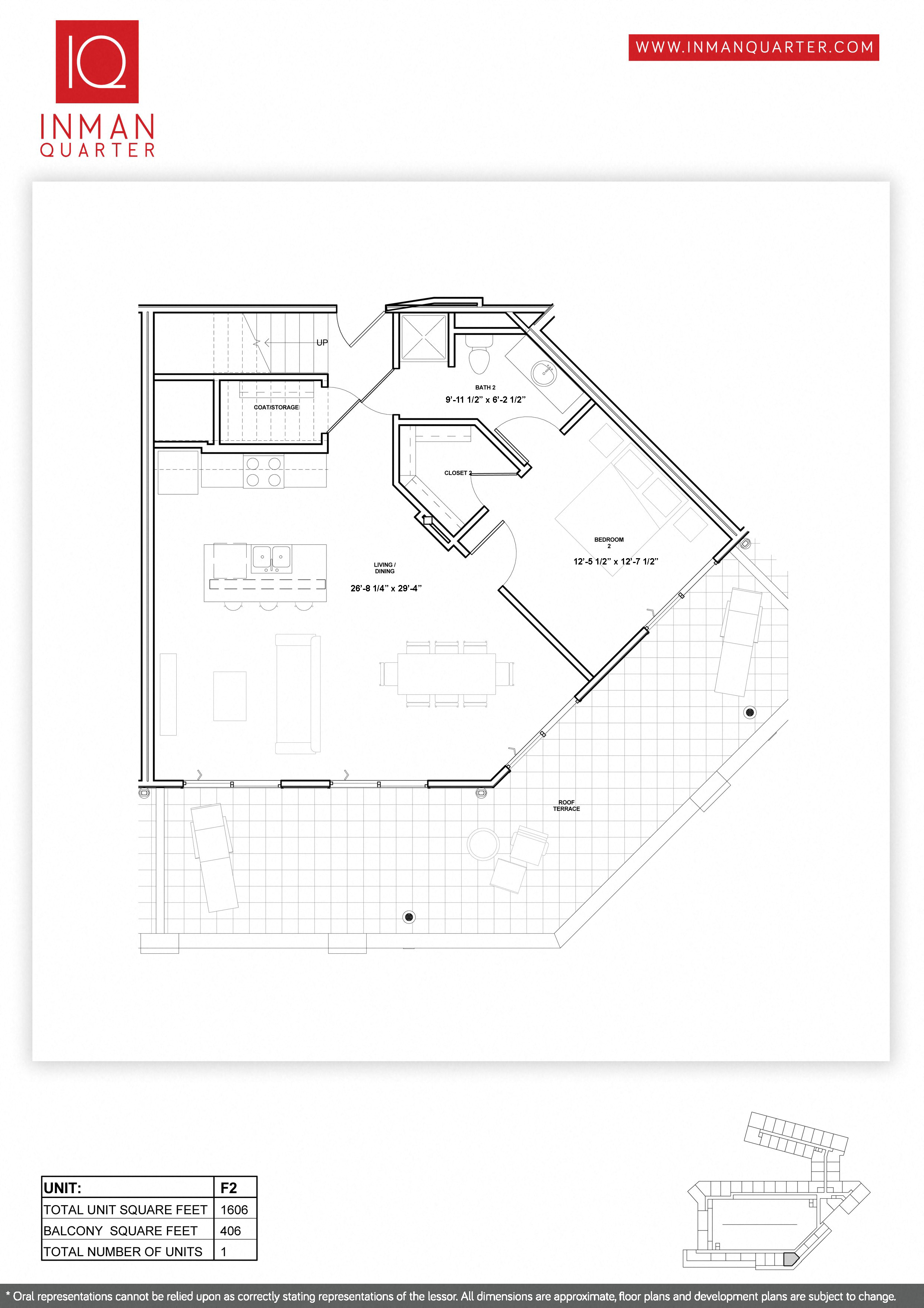 Floor plan for 2 beds, 2 baths, 1512 sqft