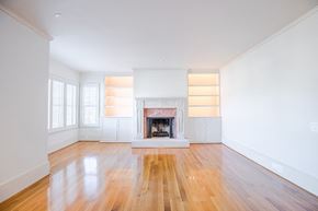 San Francisco apartment for rent - the living room of a house with a fireplace