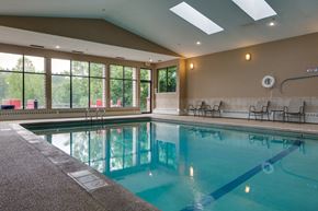 Minnetonka apartment for rent - Indoor pool with high ceiling and lounge seating
