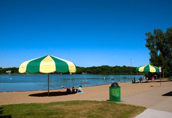 Adjacent to carver lake park and beach