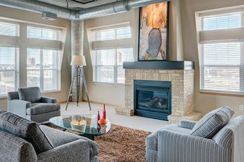 Fireplace in penthouses