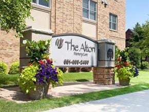 St. Paul apartment for rent - Sign outside of apartment building that reads "The Alton Memory Care"