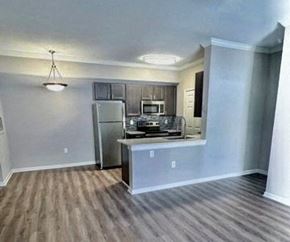 Overland Park apartment for rent - a kitchen with a stainless steel refrigerator and