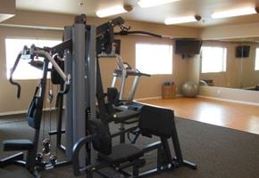 Fargo apartment for rent - a gym with some exercise equipment in a room
