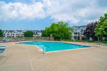 Outdoor swimming pool and large sundeck