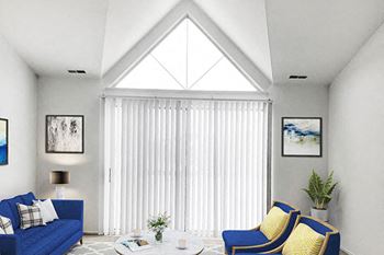 Third floor apartments with cathedral ceilings