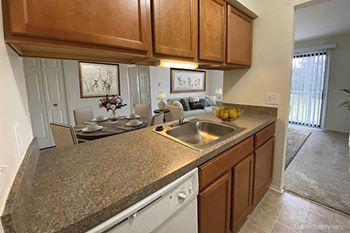 Kitchen with open bar counter