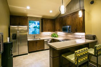 Towne square apartments resident kitchen with coffee bar