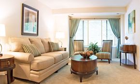 Timonium apartment for rent - Living Room at Reflection Knoll at 5 Corners, Maryland, 21093
