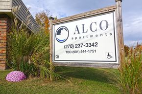 Scottsville apartment for rent - a sign apartments in front of a building