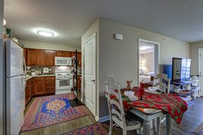 Willowick apartment for rent - a kitchen and dining room with a table and chairs
