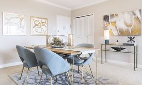 Chevy Chase apartment for rent - a dining room with a table and chairs