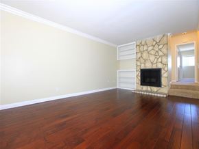 Los Angeles apartment for rent - Living room with fireplace