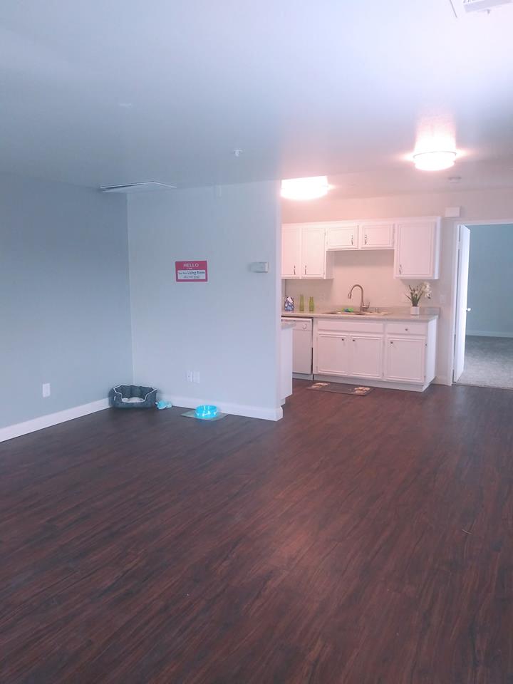 Floor plan for 1 bed, 1 bath, 851 sqft