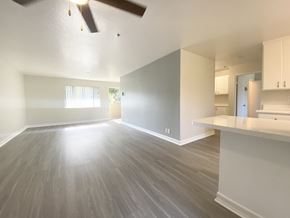 La Mesa apartment for rent - Living room, ceiling fan, and counter