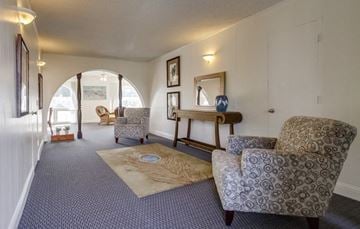 La Mesa apartment for rent - a living room with couches and chairs and a rug