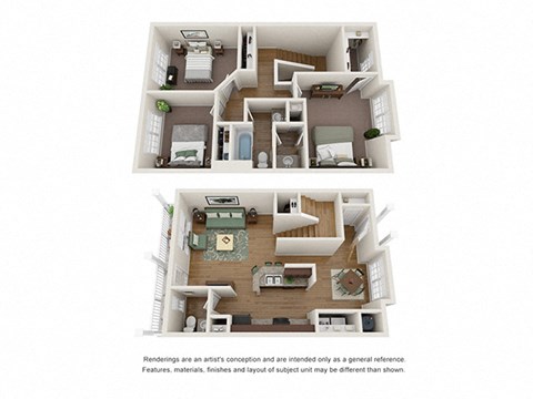 Floor plan for 3 beds, 1.5 baths, 1375 sqft
