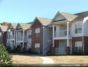 Atlanta apartment for rent - Apartment complex with a clear blue sky above.