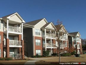 Atlanta apartment for rent - Apartment building with red brick and white trim.