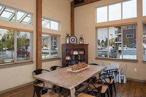Vancouver apartment for rent - Clubhouse large table and windows Vancouver, WA Apt Rentals | Copper Lane
