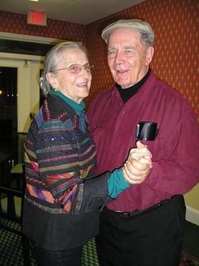 Pineville apartment for rent - An elderly man and woman are holding hands.