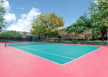 Full sized tennis court