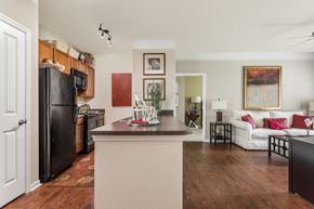 Goose Creek apartment for rent - Open Kitchen with Breakfast Bar and Living Room - St James at Goose Creek
