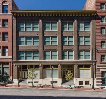 Kansas City apartment for rent - the facade of a building on a city street