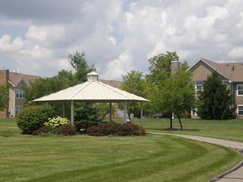 Outdoor white gazebo