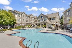 Greenwood Village apartment for rent - Apartment pool with lounge seating and clubhouse view