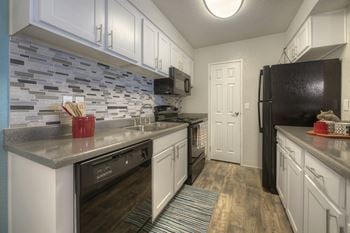 Efficient appliances in kitchen