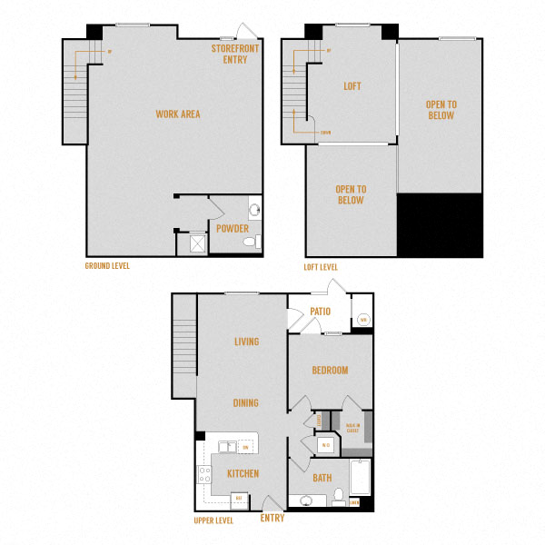 Floor plan for 1 bed, 2 baths, 1875 sqft