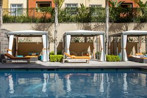 Woodland Hills apartment for rent - Woodland Hills Apartments-The Boulevard Apartments Resort Style Pool With Lounge Chairs And Cabanas