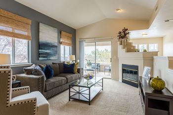 Living room with fireplace