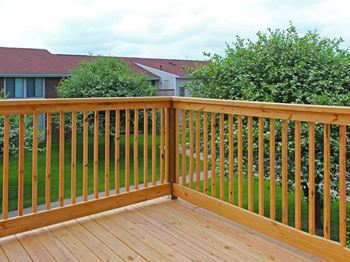 Personal patio or wood deck balcony