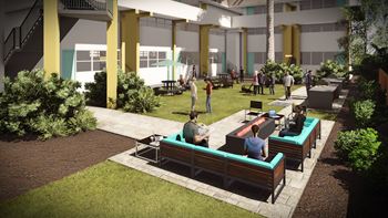 Fire pit & grill area