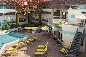 Pool & fully furnished sundeck in central courtyard