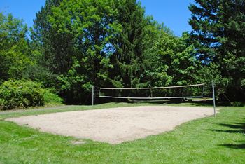 Sand volleyball court