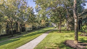 Green space walking trail