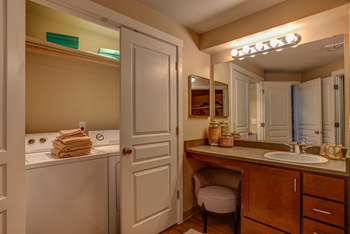 Bathroom with vanity lights