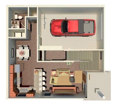 Floor plan for 3 beds, 2.5 baths, 1479 sqft