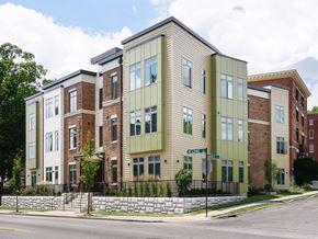 Cincinnati apartment for rent - a building with a street sign in front of it