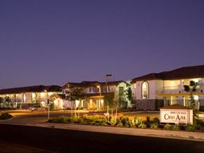 Palmdale apartment for rent - Building Exterior at Night | Cielo Azul in Palmdale, CA