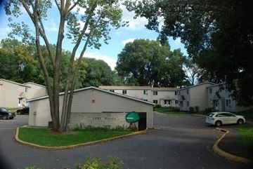 St. Paul townhouse for rent - a view of a street with houses and trees
