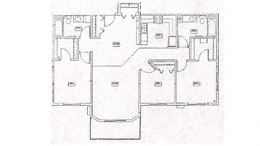 Floor plan for 3 beds, 1.5 baths, 1095 sqft