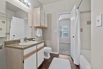 Standard package includes: white appliance package, granite-style countertops & two-tone designer paint