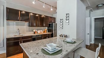 Renovated apartments with stone countertops